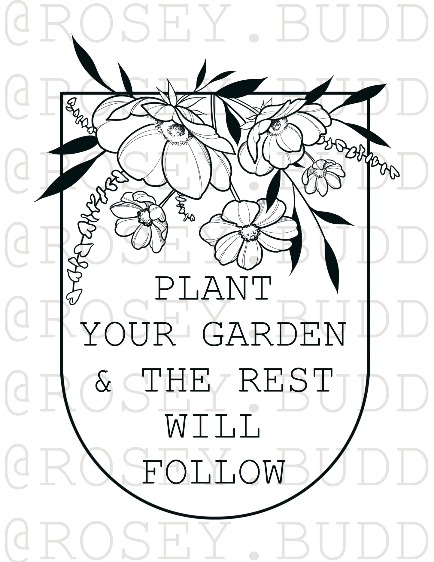 Rosey's Signature Plant Your Garden Wall Decor